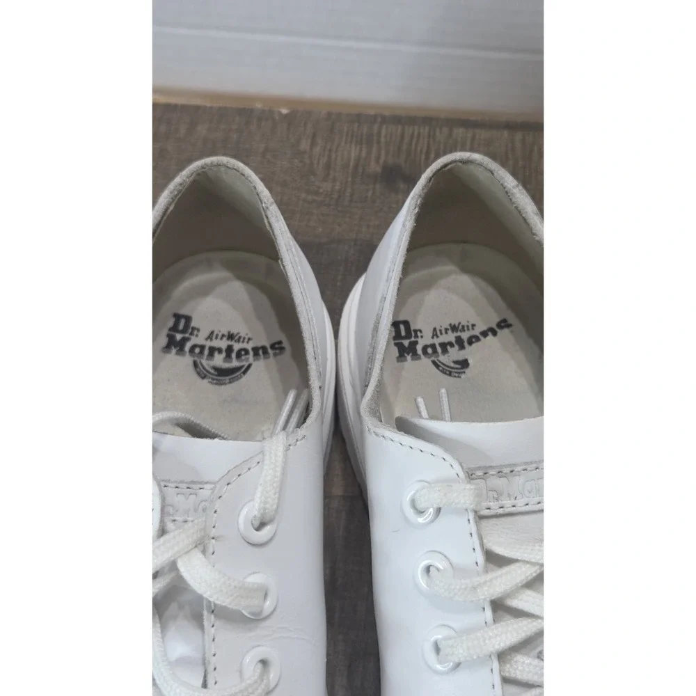 Dr Martens Dante Shoes M10/W11 White Leather Comfort Derby Low Chunky Sneaker
